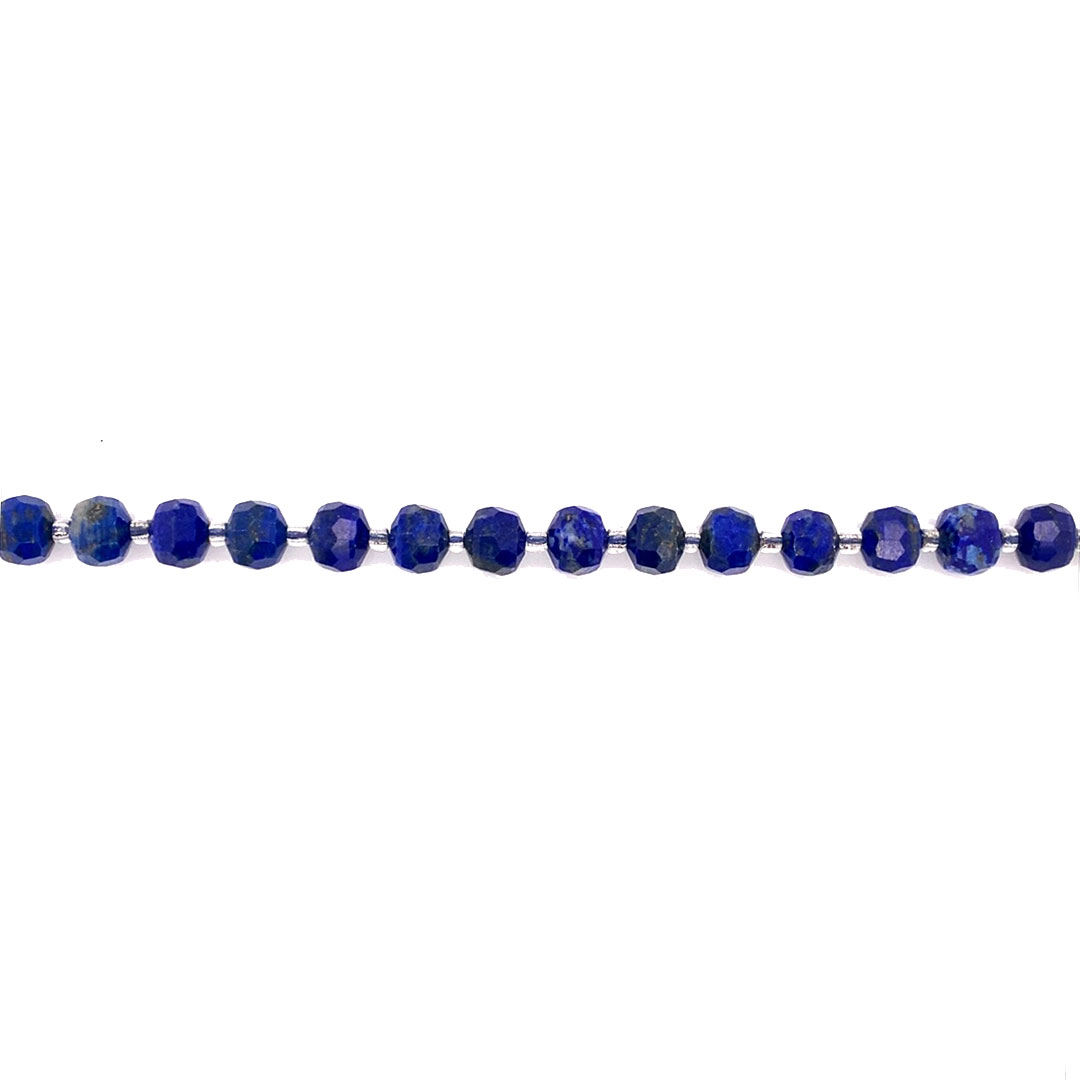 6.5mm x 7.5mm Lapis Lazuli Rondelles - Faceted