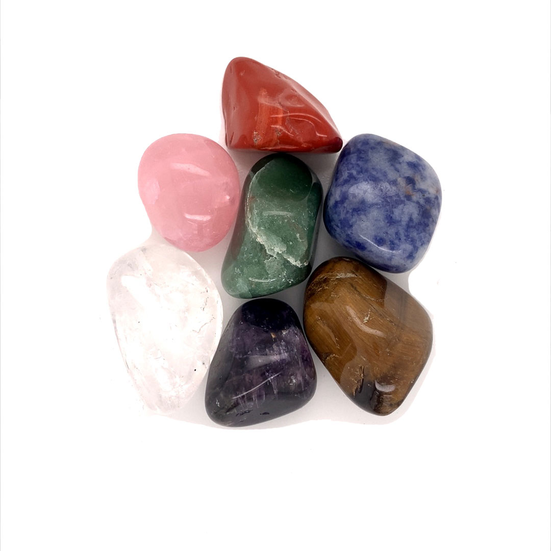 7 Chakra Tumbled Gemstone Kit with Pouch