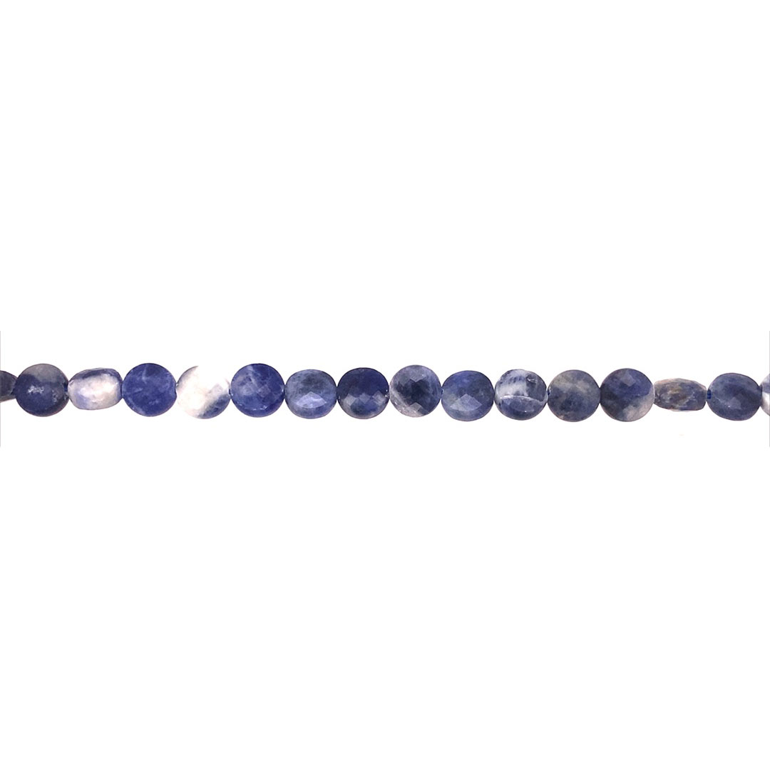 6mm Sodalite Coins - Faceted