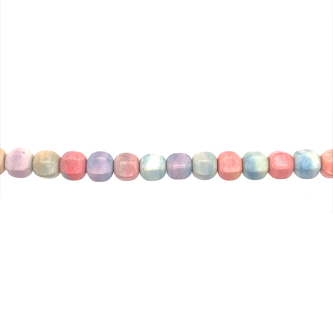 8mm Rainbow Pastel Agate - Faceted