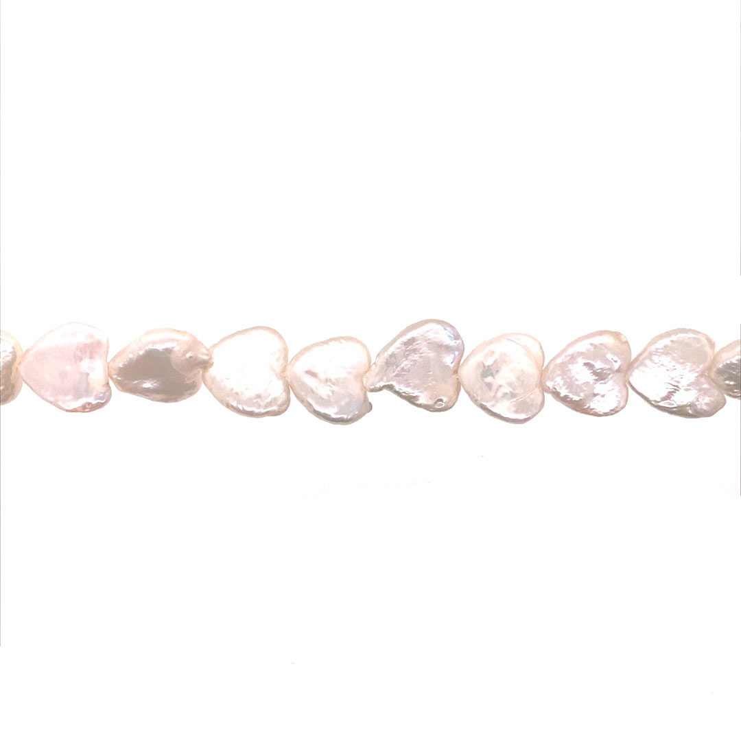 12mm Freshwater Pearl Heart Beads