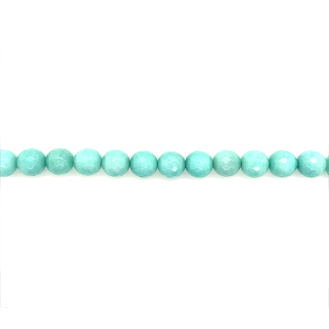 10mm Seafoam Green Dyed Jade - Faceted