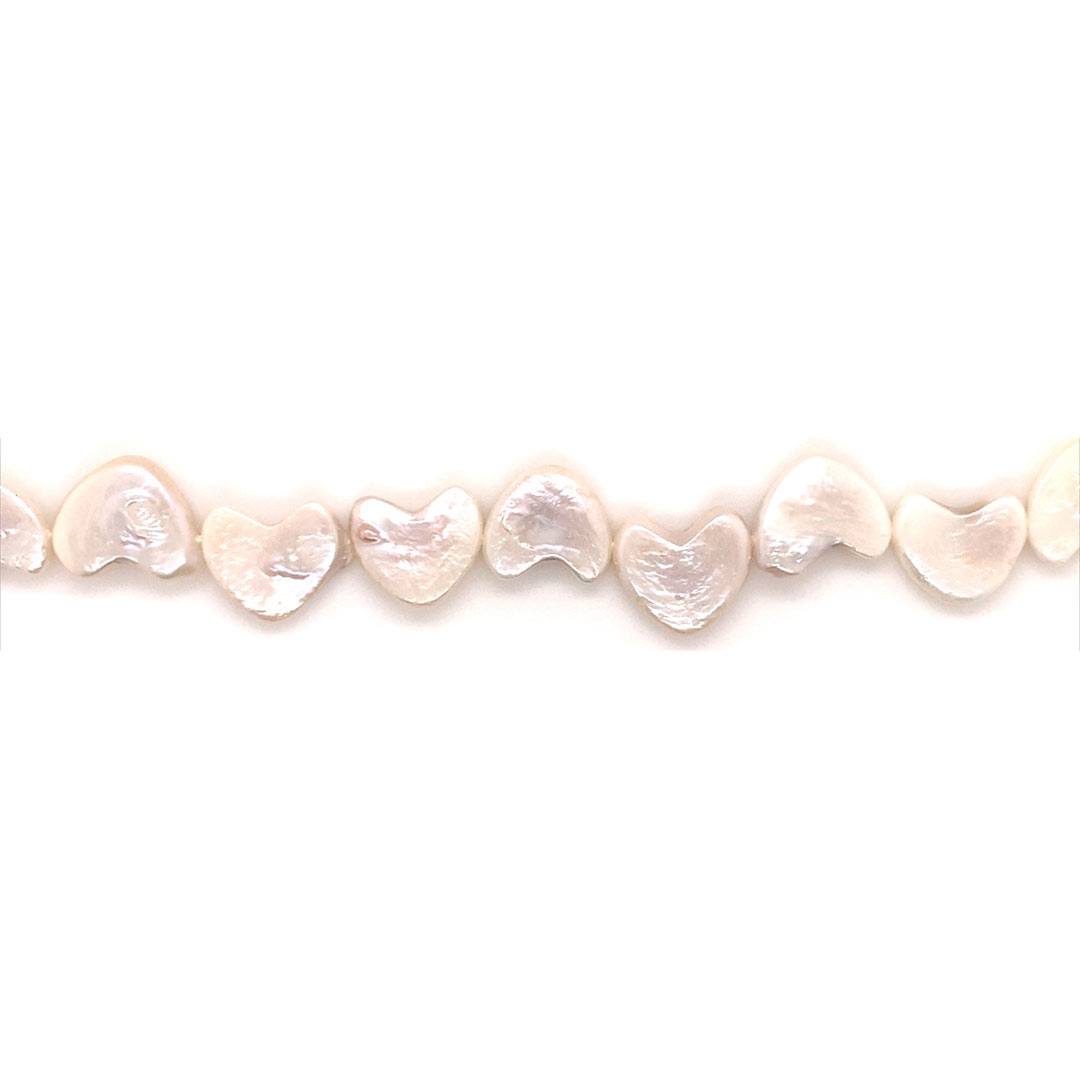12mm Freshwater Pearl Heart Beads