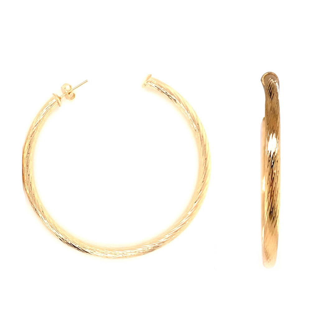 4mm x 63mm Hoops - Gold Filled