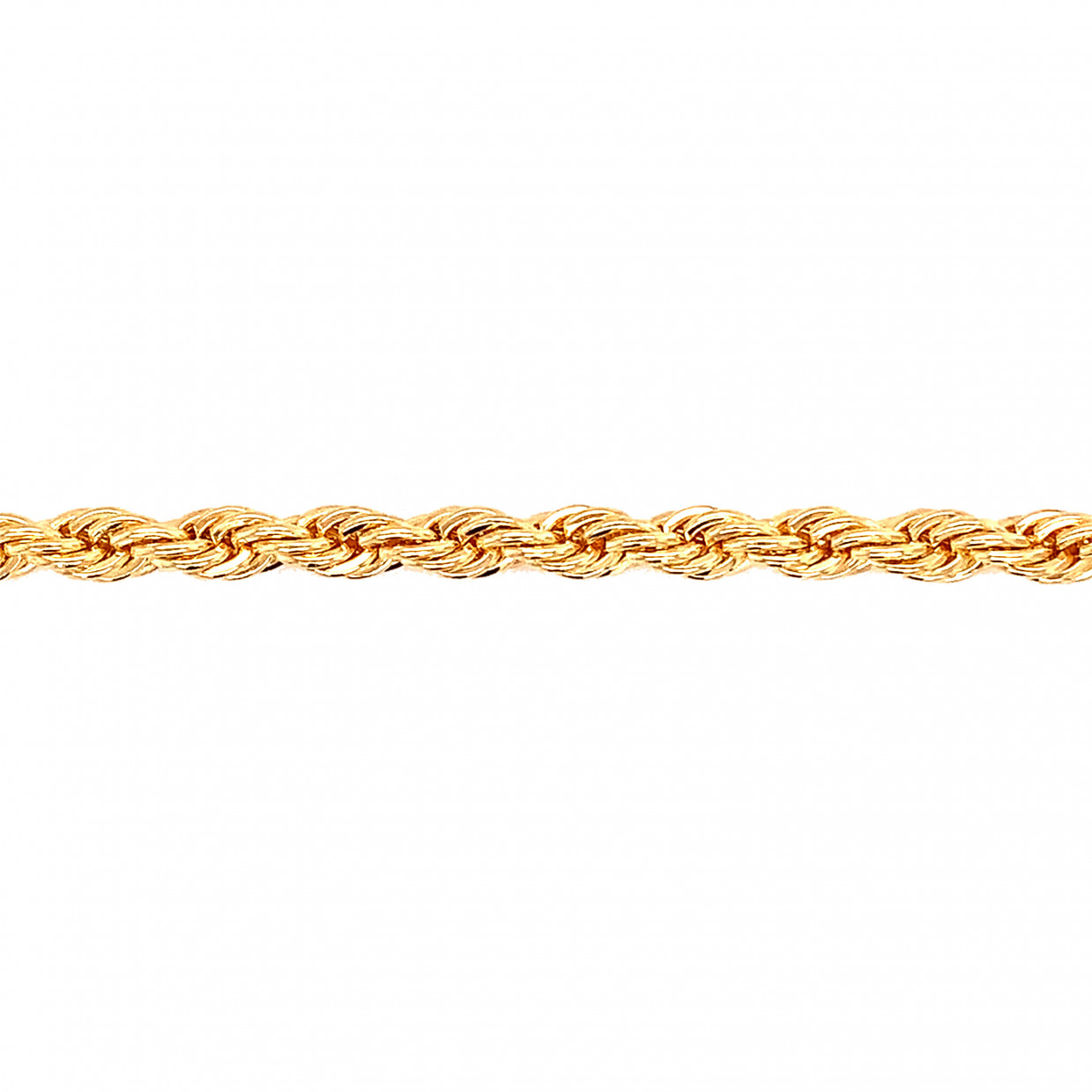 4mm Rope Bracelet- 7" - Gold Filled