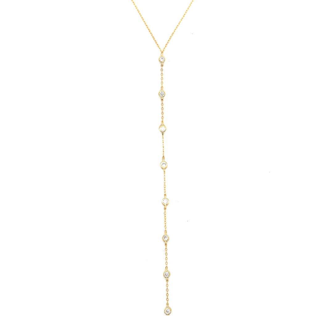 CZ Lariat - Gold Plated