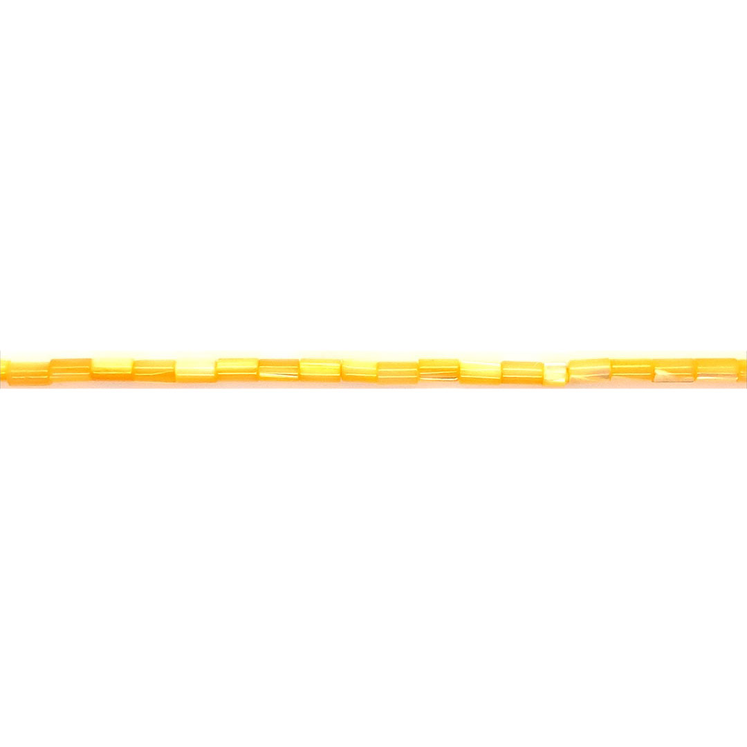 3mm x 5mm Yellow Shell Tube Beads