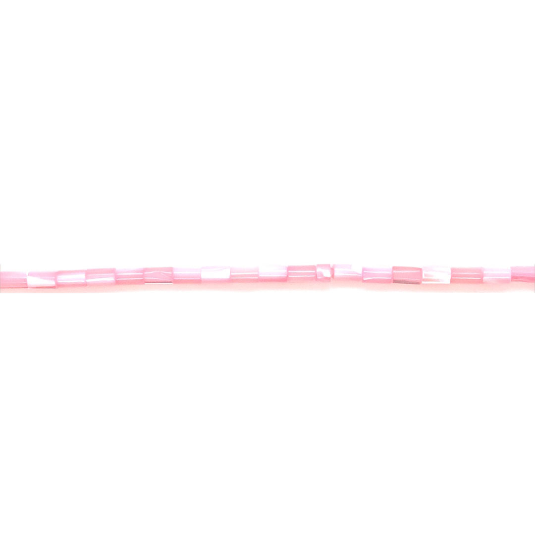 3mm x 5mm Light Pink Shell Tube Beads
