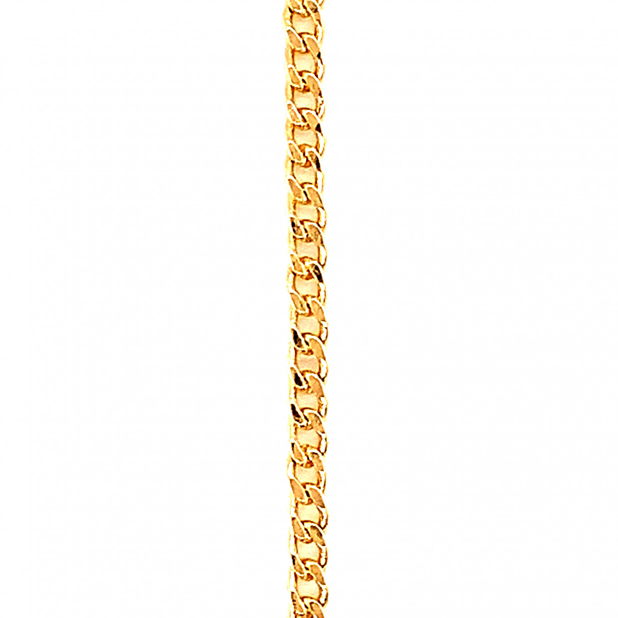 14" 2.5mm Curb Link Chain with 2" Extension - Gold Filled