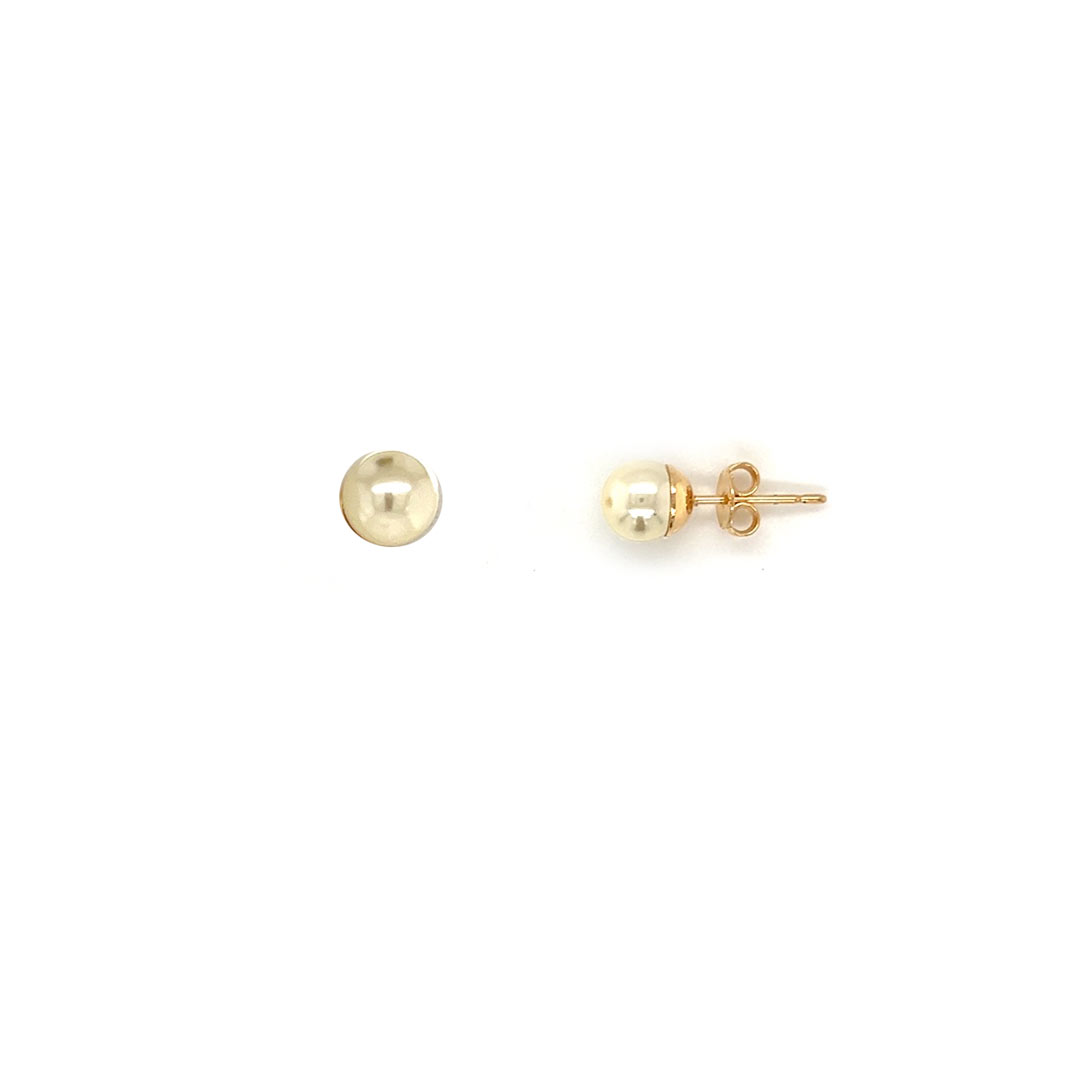 7mm Pearl Studs - Gold Filled