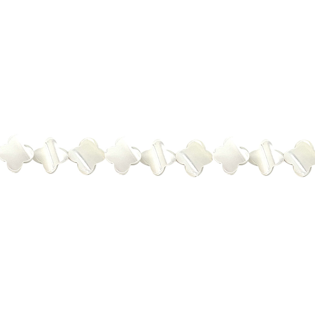 8mm Shell Pearl Clover Beads