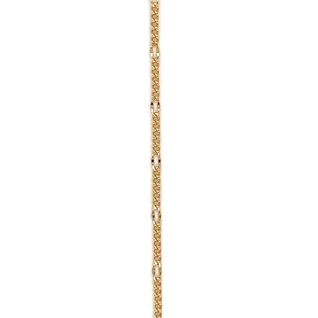 30" 1.5mm Dapped Curb Chain - Gold Filled