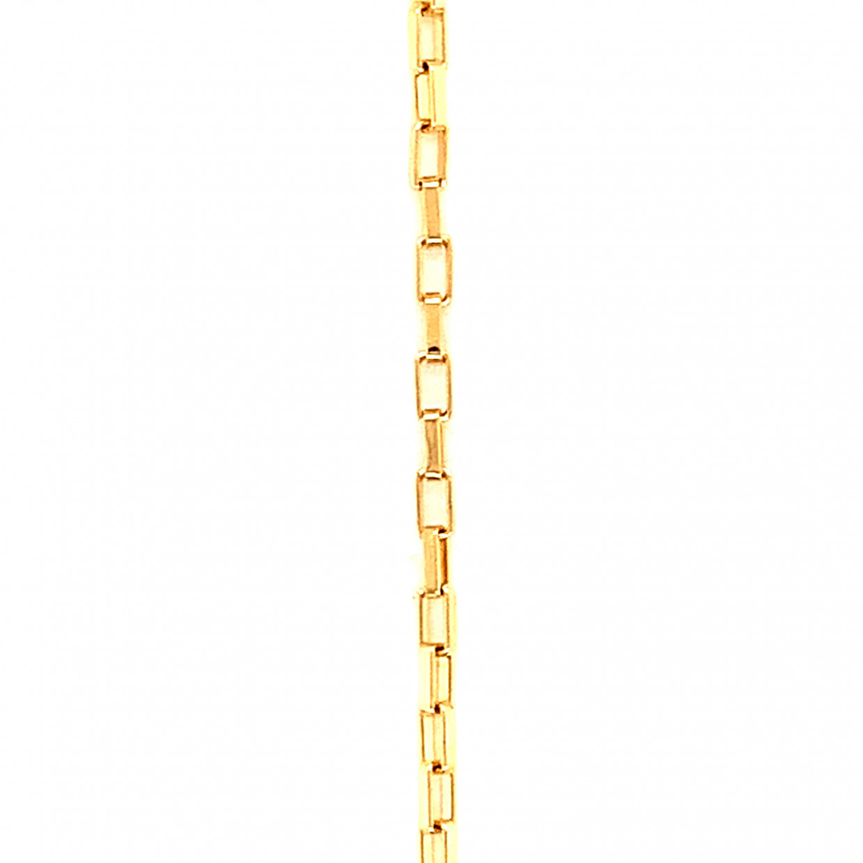 14" 1mm Rectangle Cable Chain  - Gold Filled