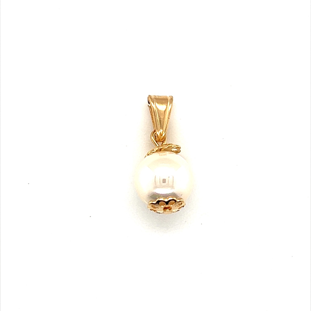 14mm Pearl Pendant - Gold Filled