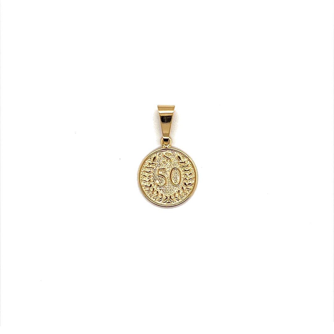 50 Coin Pendant - Gold Filled