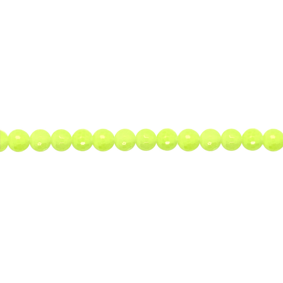 8mm Lime Yellow Malay Jade - Faceted