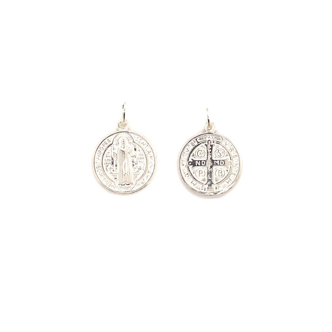 Saint Benedict Charm - Sterling Silver