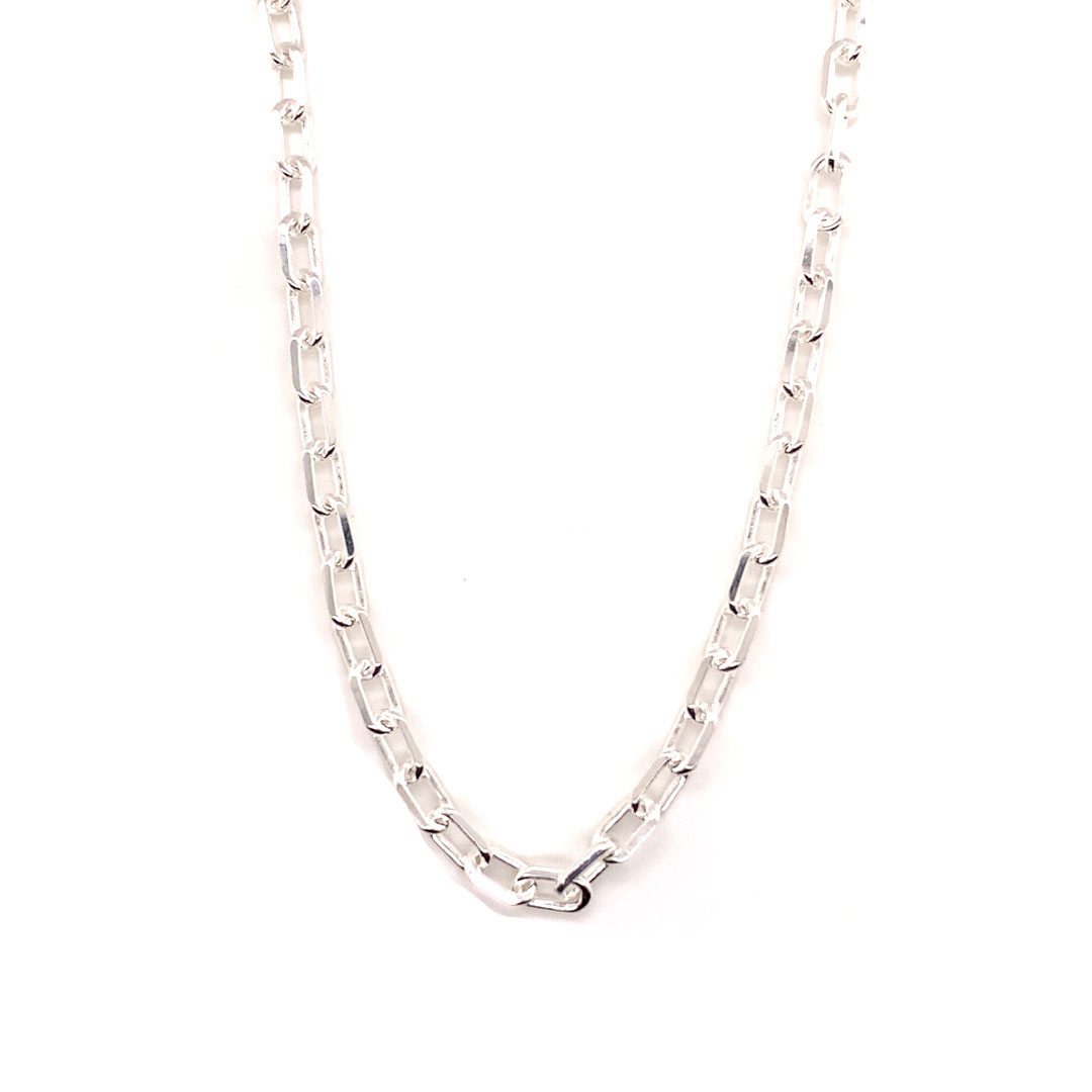 20" 4mm Paperclip Chain - Sterling Silver