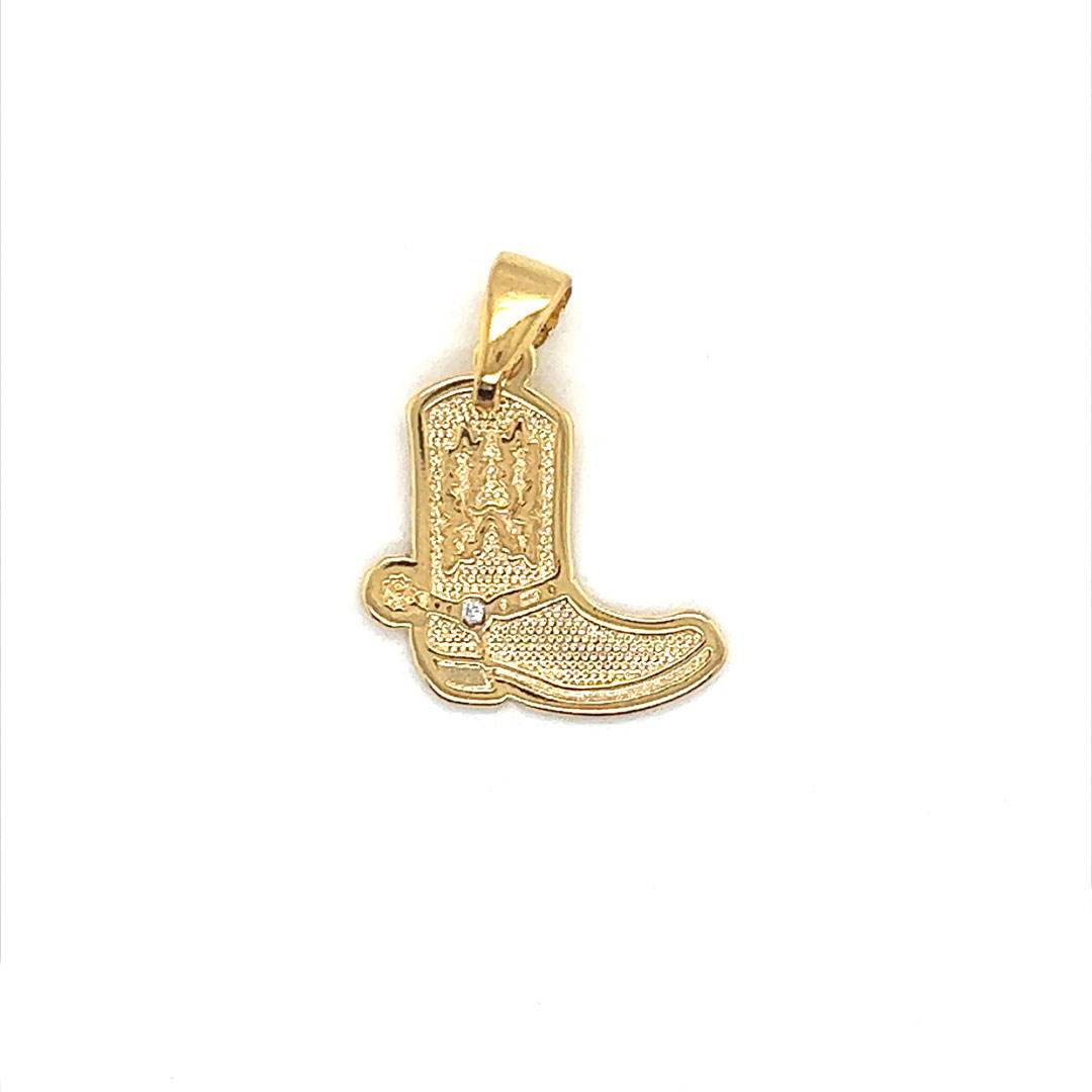 Cowboy Boot Pendant - Gold Filled