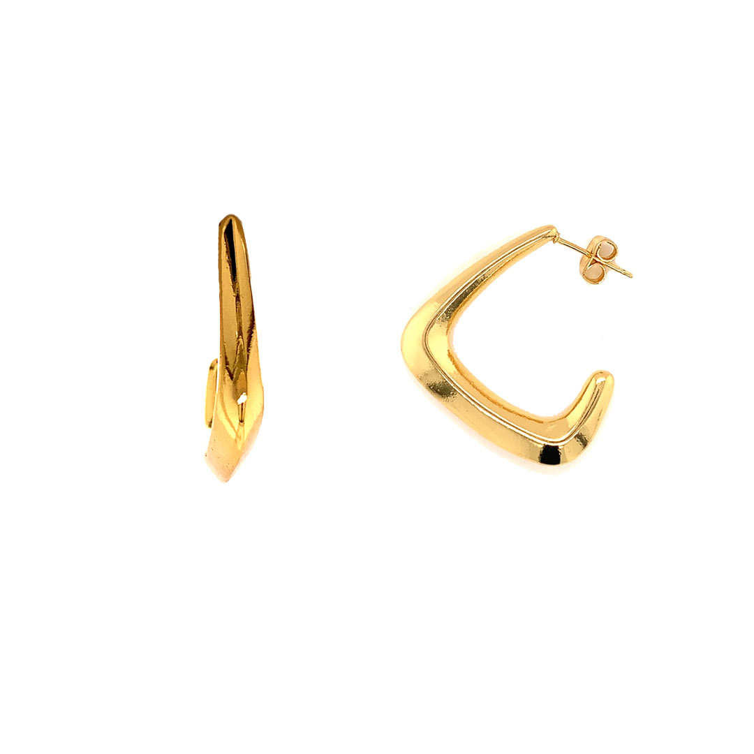 5mm x 28mm Earrings - Gold Plated