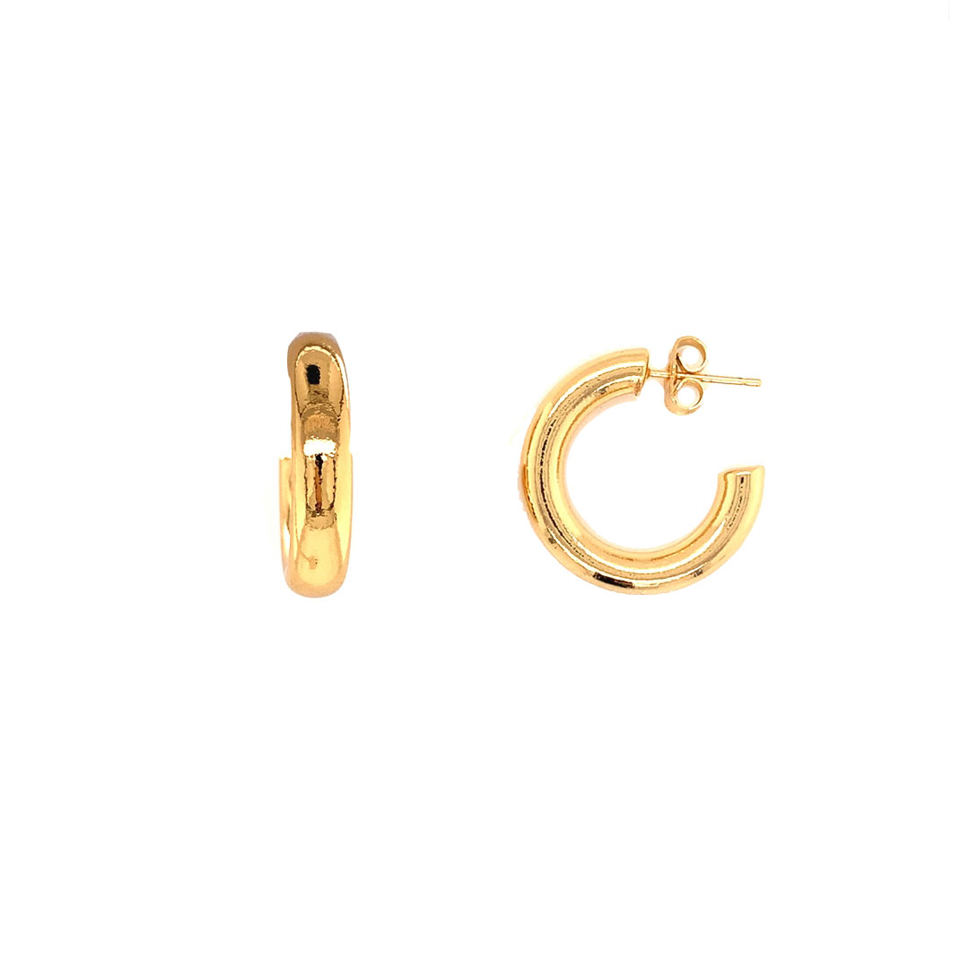 5mm x 25mm Hoops - Gold Filled