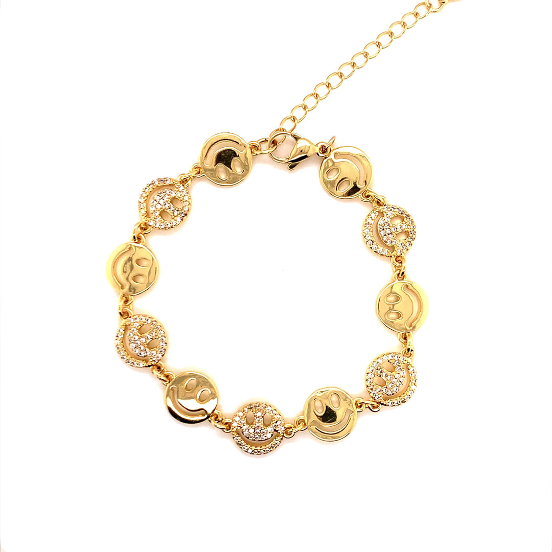 Smiley Bracelet - Gold Plated