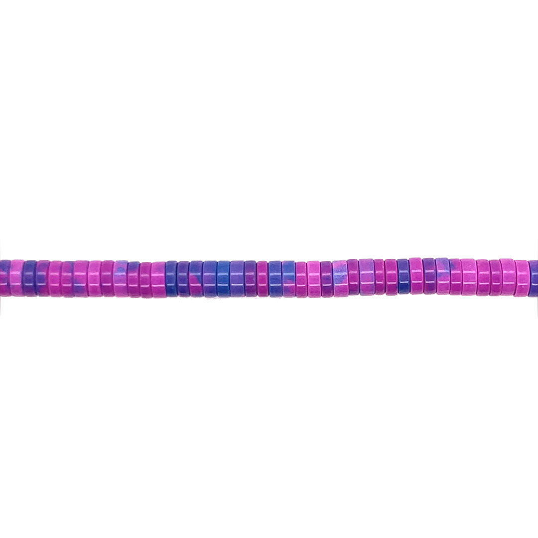 1mm x 4mm Mixed Purple - Rondelle