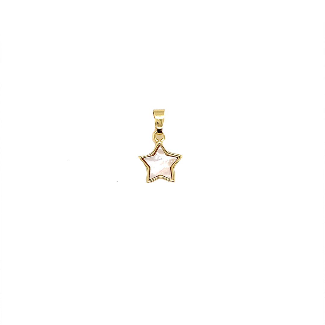 Shell Pearl Star Charm - Gold Plated