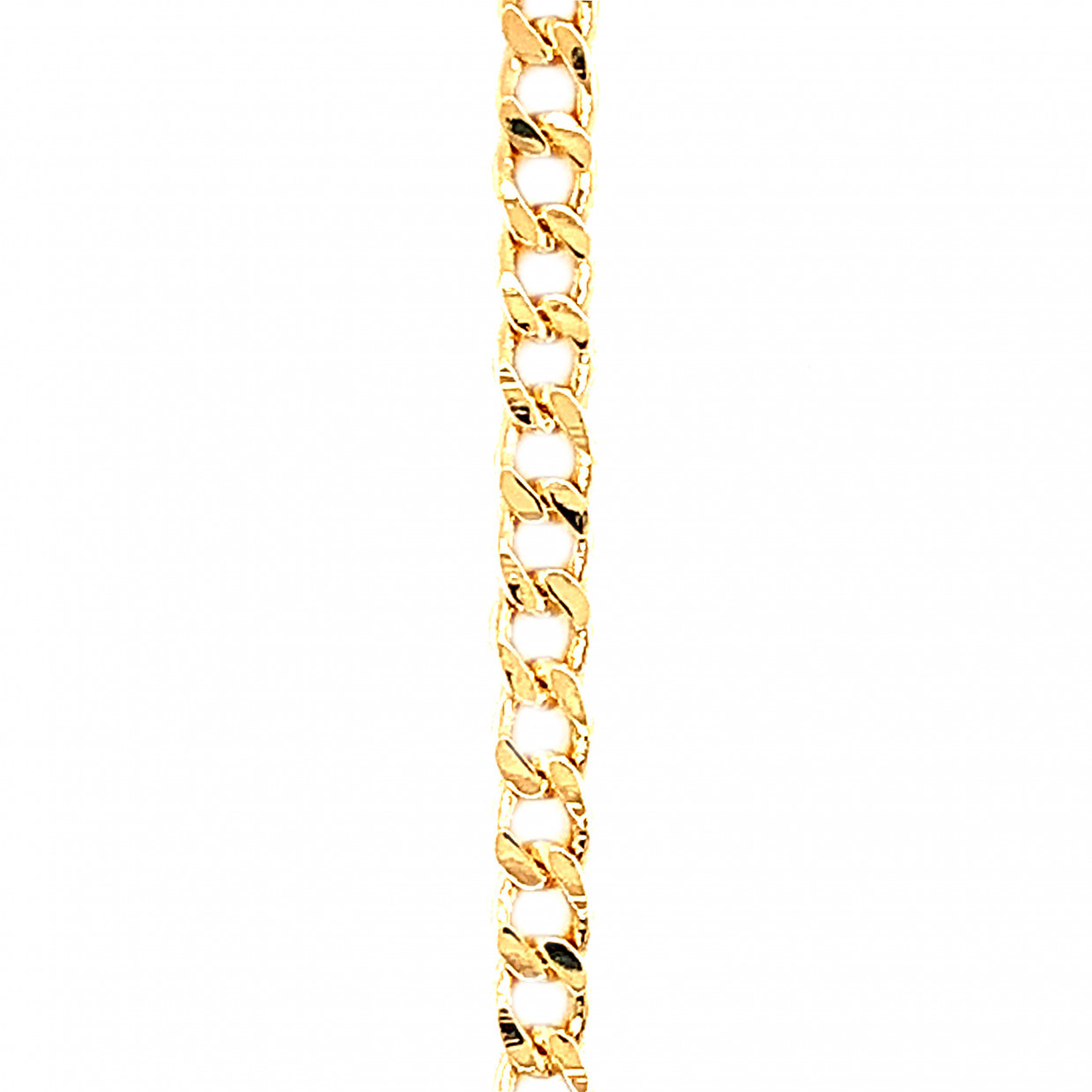 14" 3.5mm Curb Link Chain with 2" Extension - Gold Filled