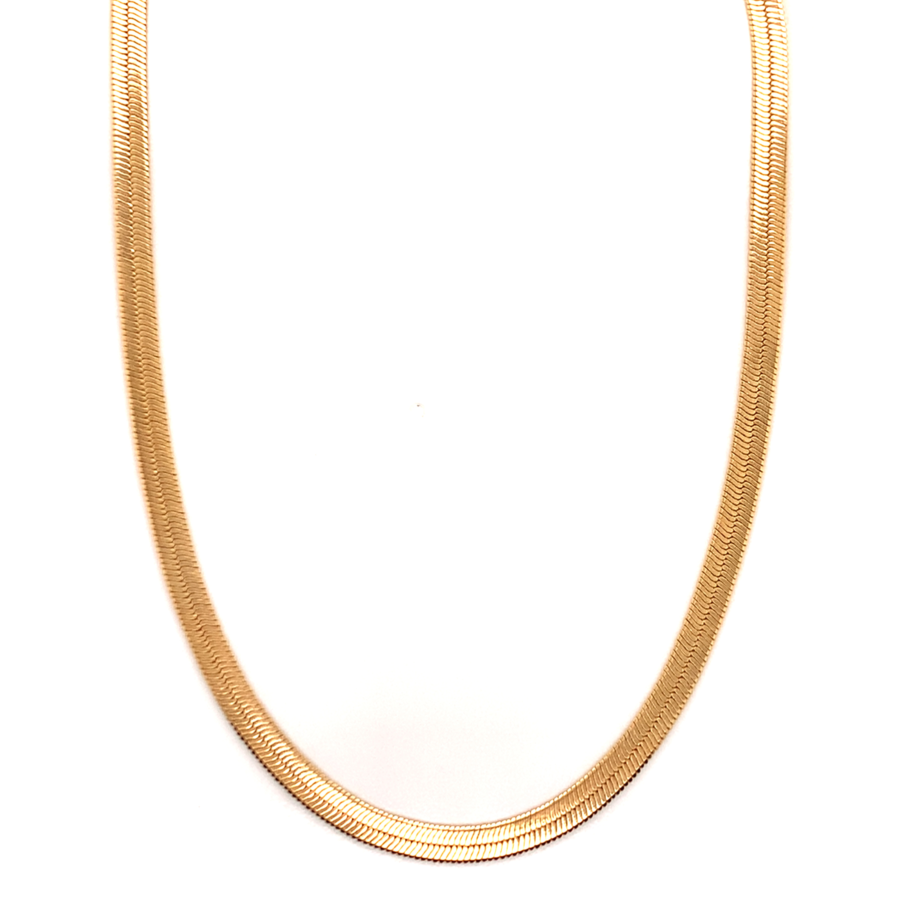 32" 4mm Herringbone Belly Chain with 2" Extension - Gold Filled