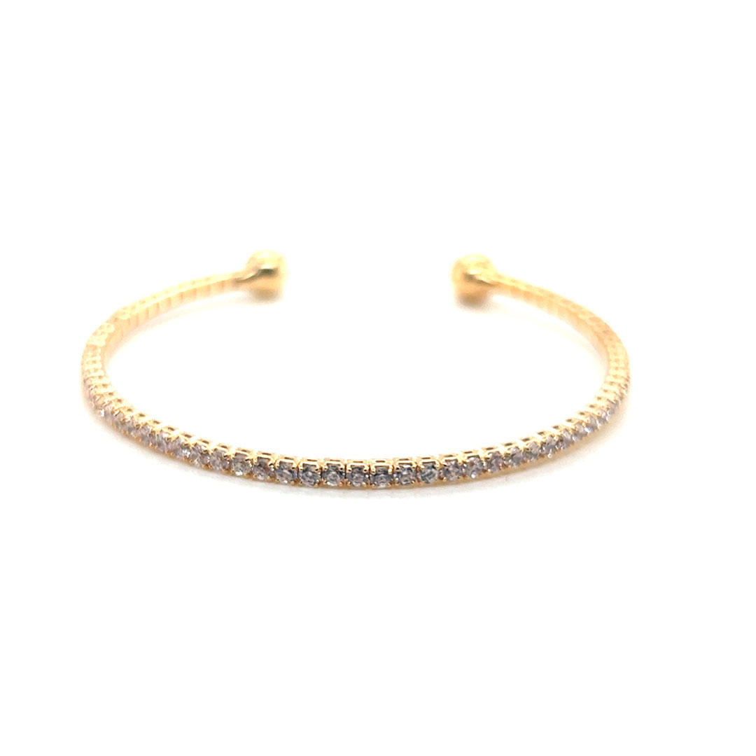 Tennis Bangle - Gold Plated