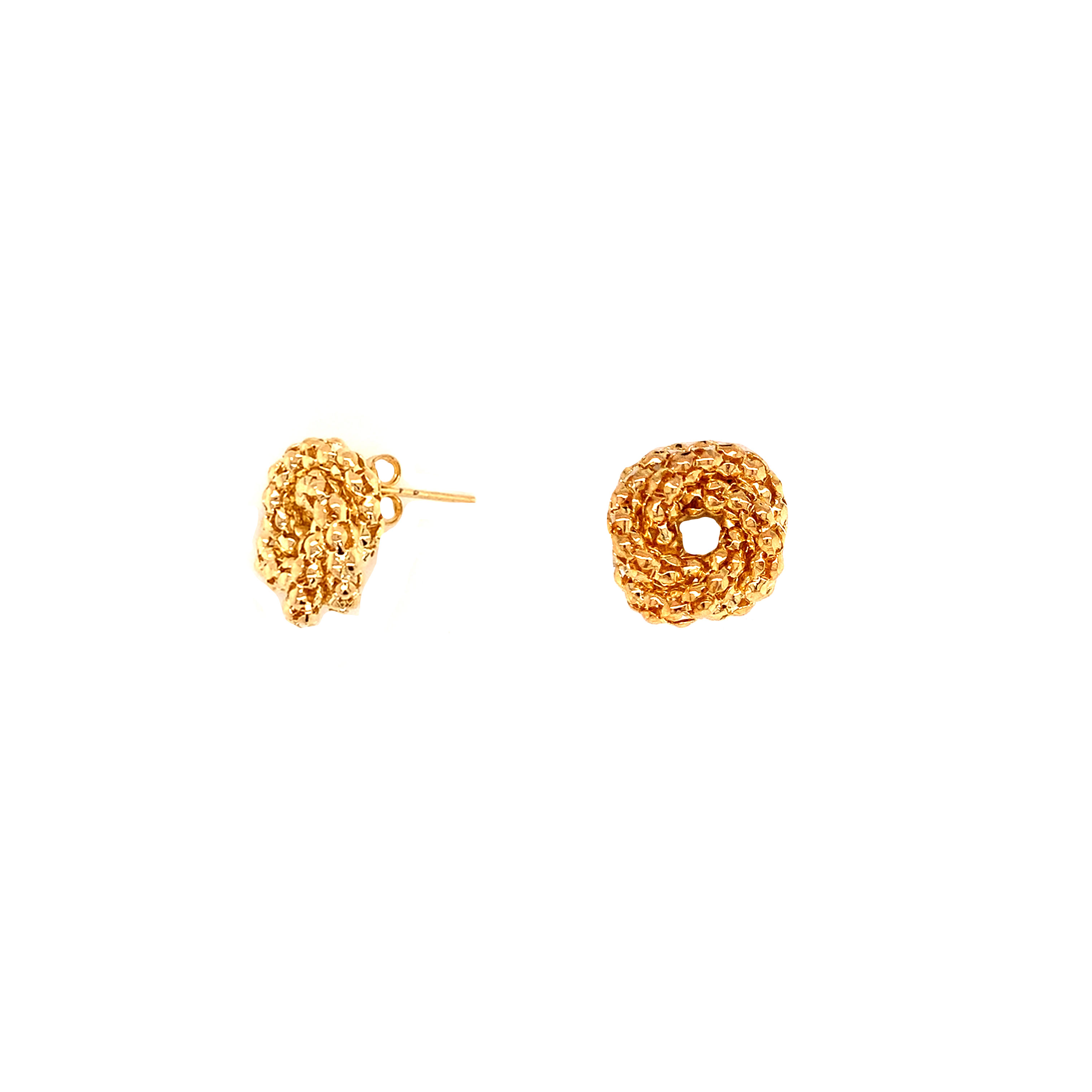 16mm Mesh Knot Studs - Gold Filled