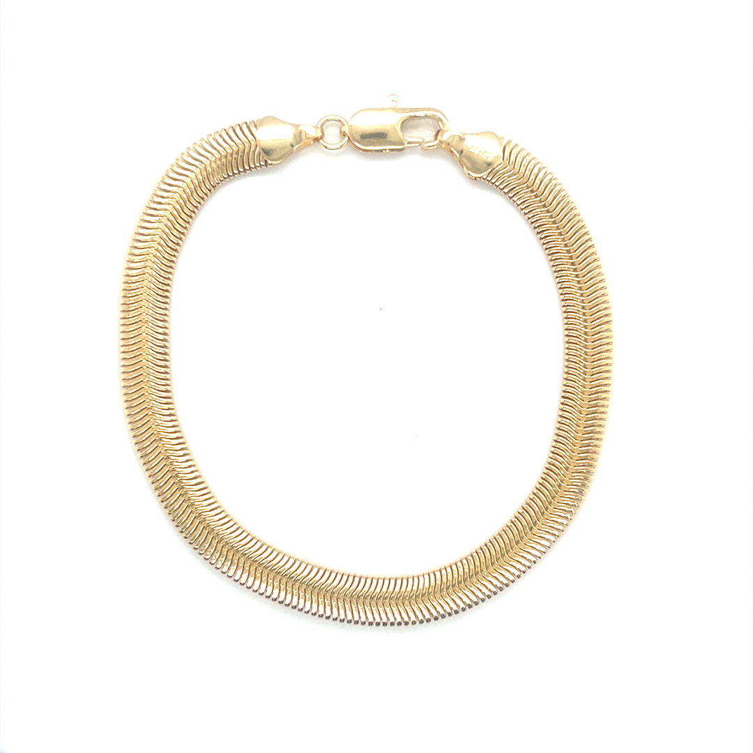 6mm Magic Herringbone Bracelet- Gold Filled