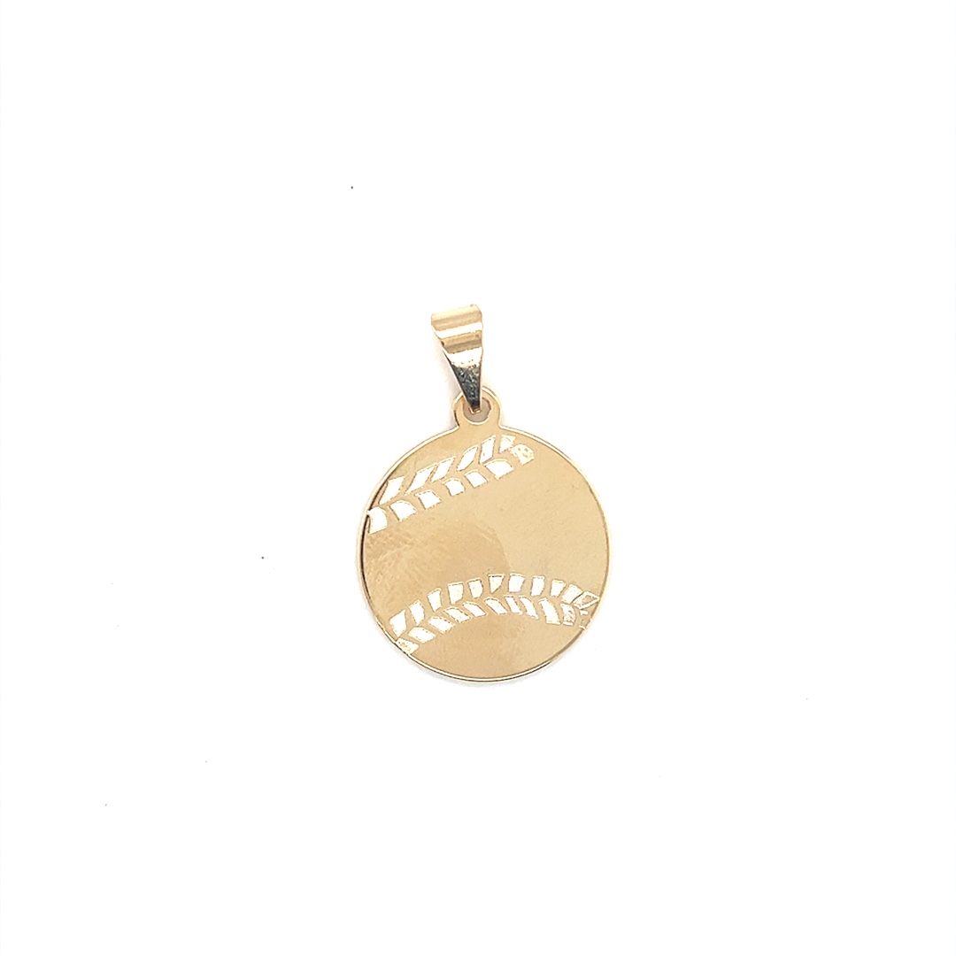 Baseball Pendant - Gold Filled