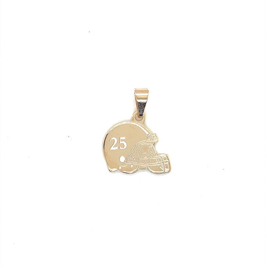 Football Helmet Pendant - Gold Filled