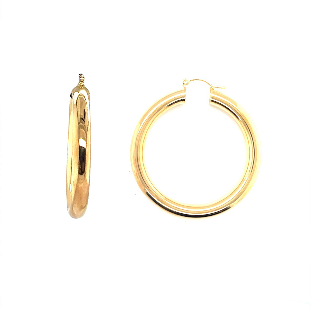 6mm x 50mm Hoops - Gold Filled