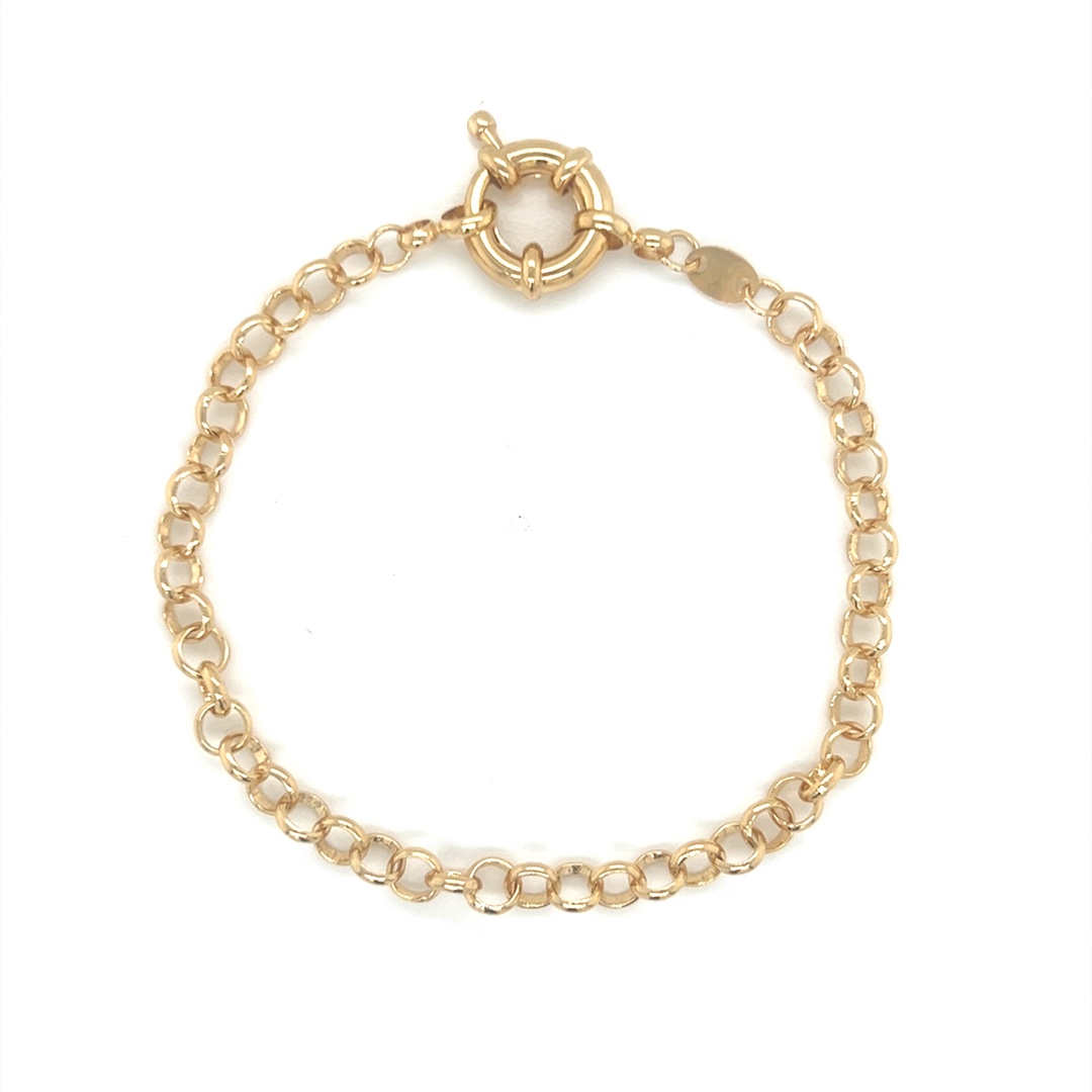 5mm Cable Link with Bolt Ring Bracelet 7.75" - Gold Filled