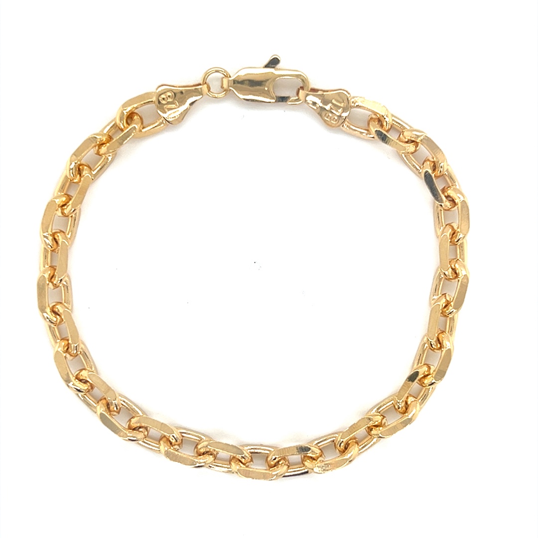 6mm Paperclip Bracelet 7.5" - Gold Filled