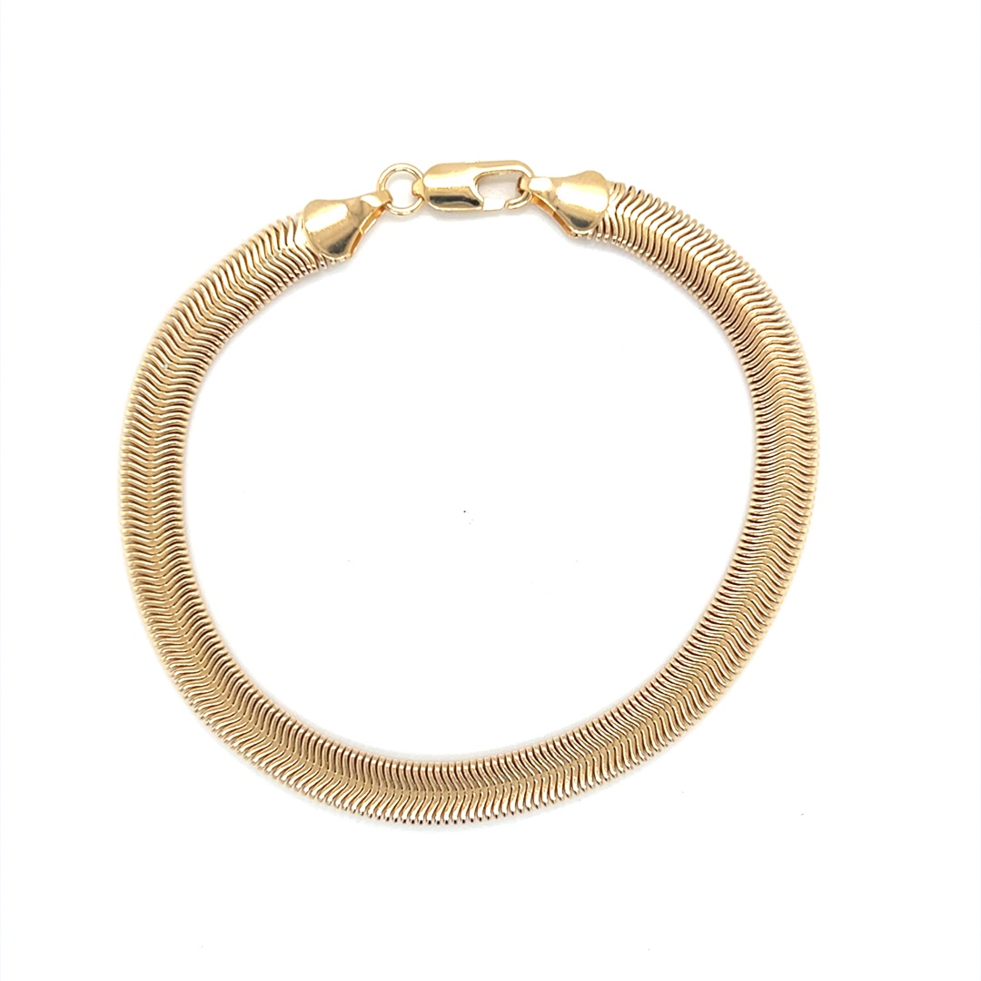 6mm Magic Herringbone Bracelet- Gold Filled