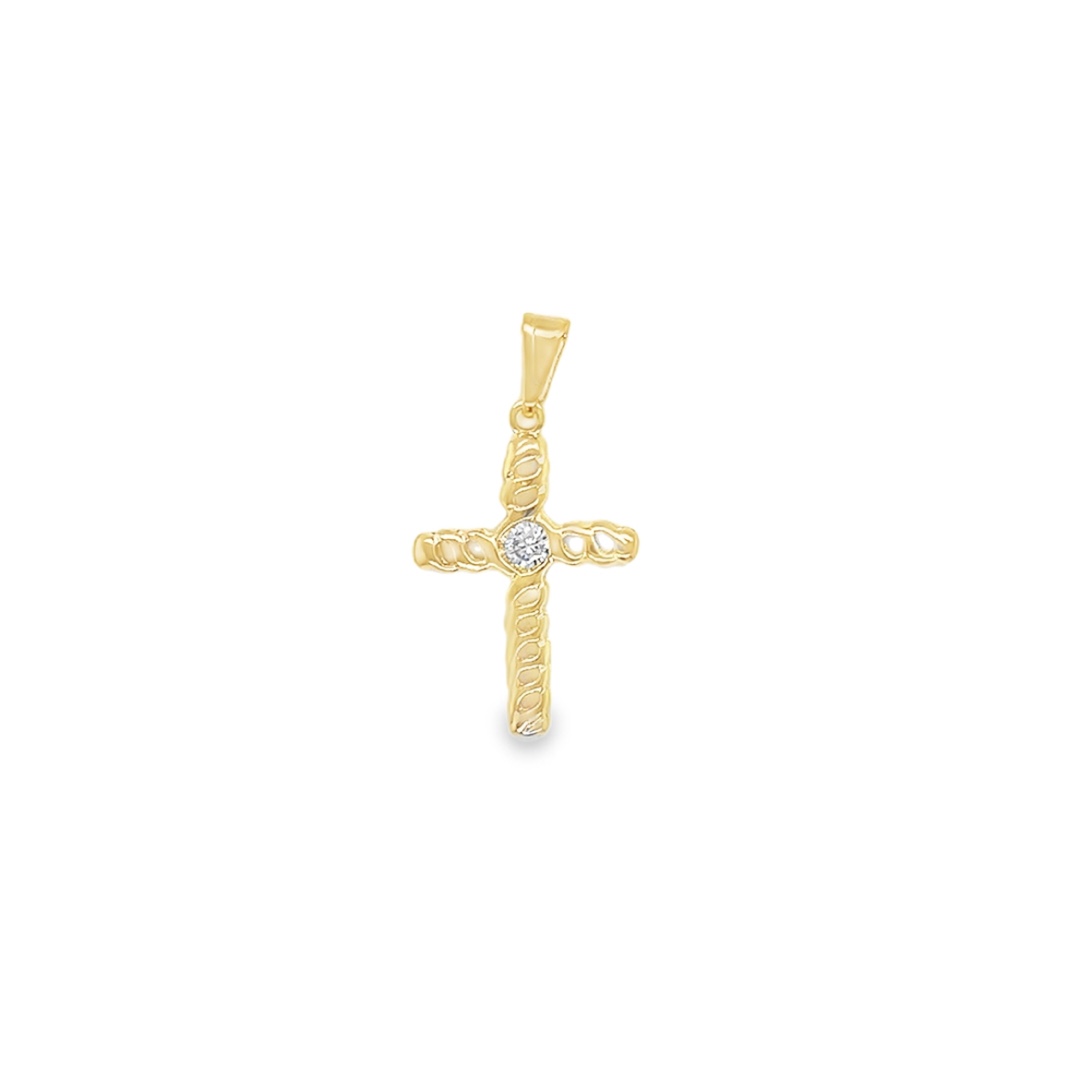 CZ Cross Pendant - Gold Filled