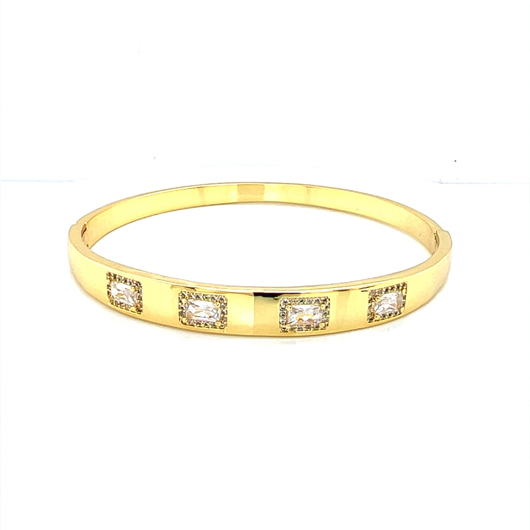 CZ Bangle - Gold Plated