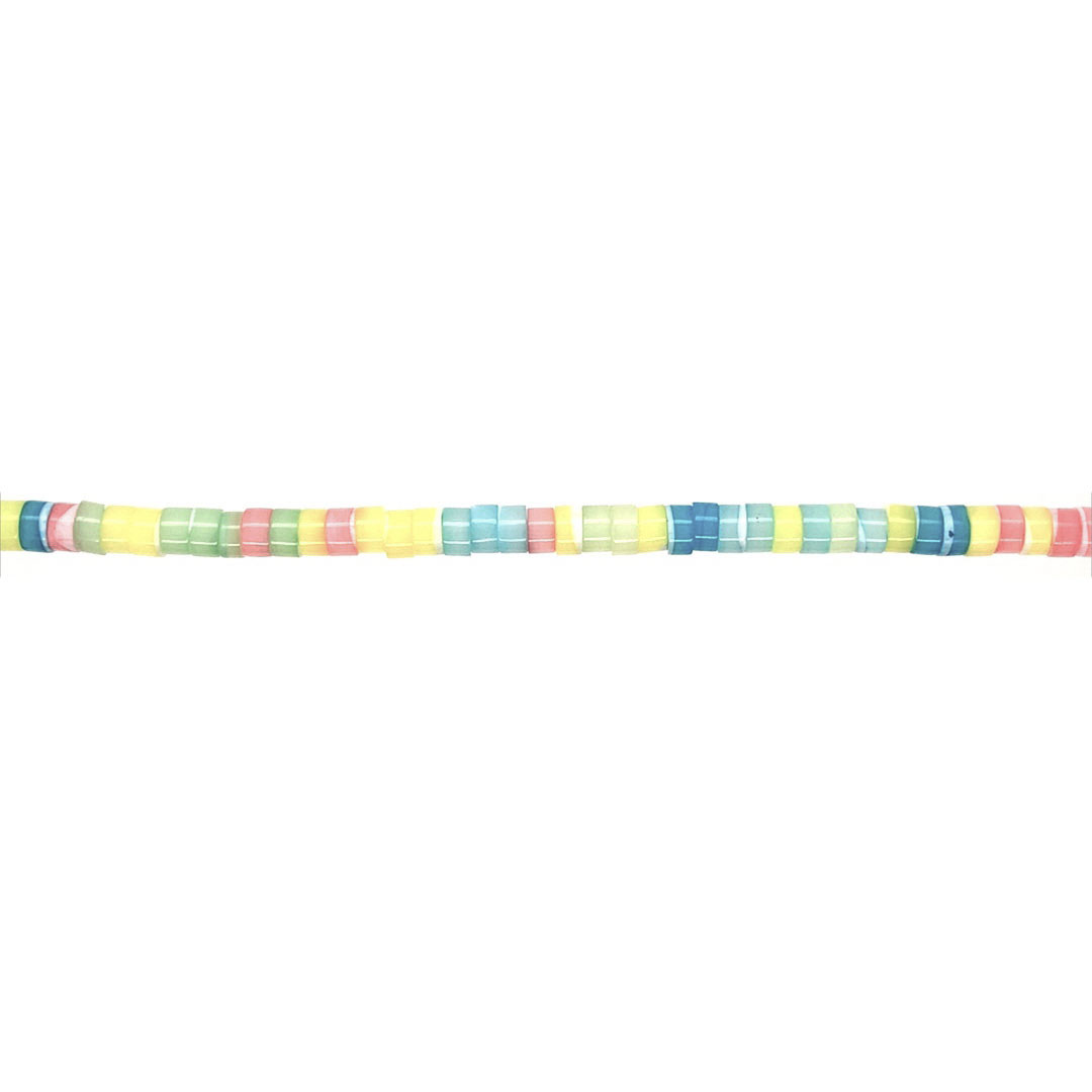 2x4mm Multicolor Shell Pearl Heishi - Rondelle