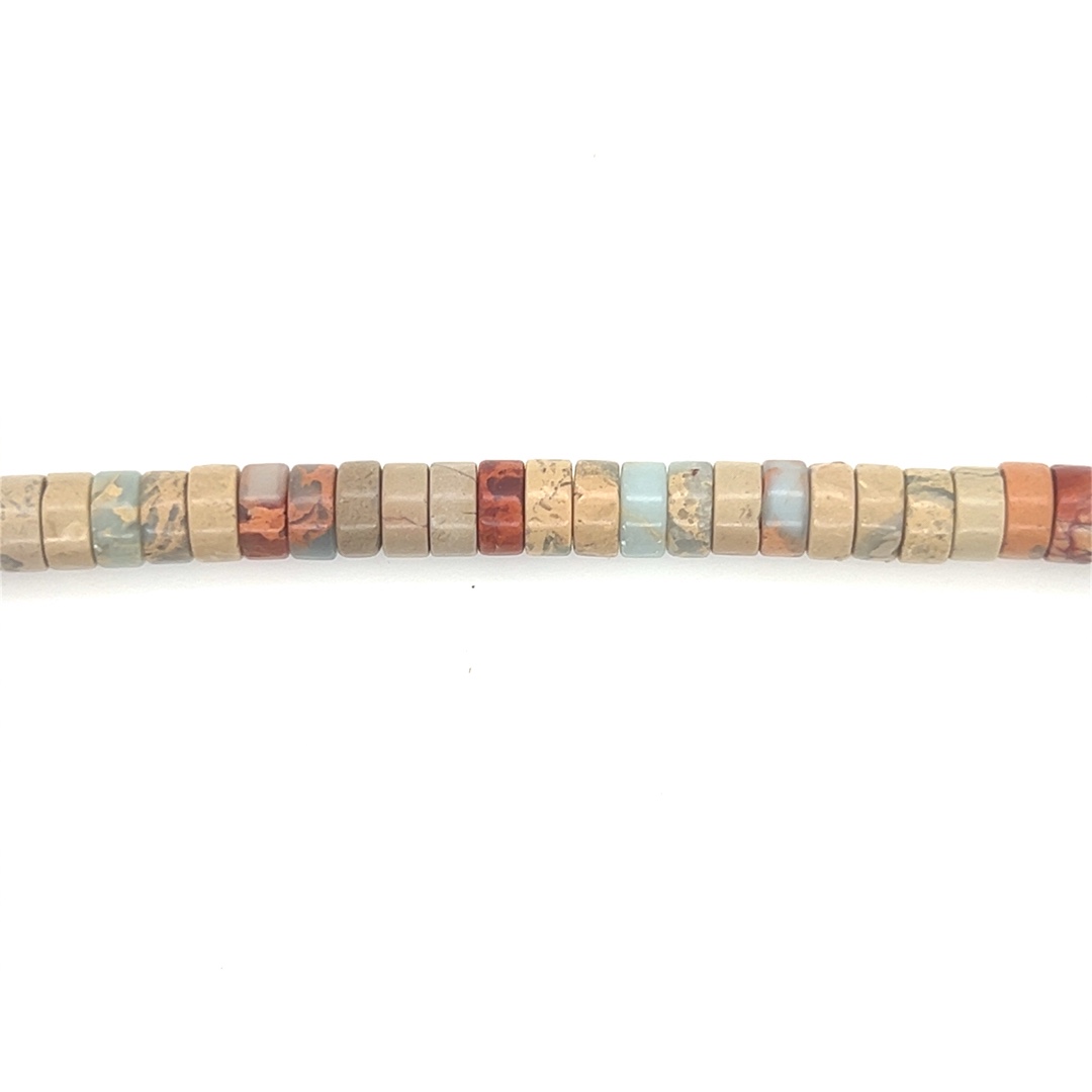 3mm x 6mm Snakeskin Jasper - Rondelle