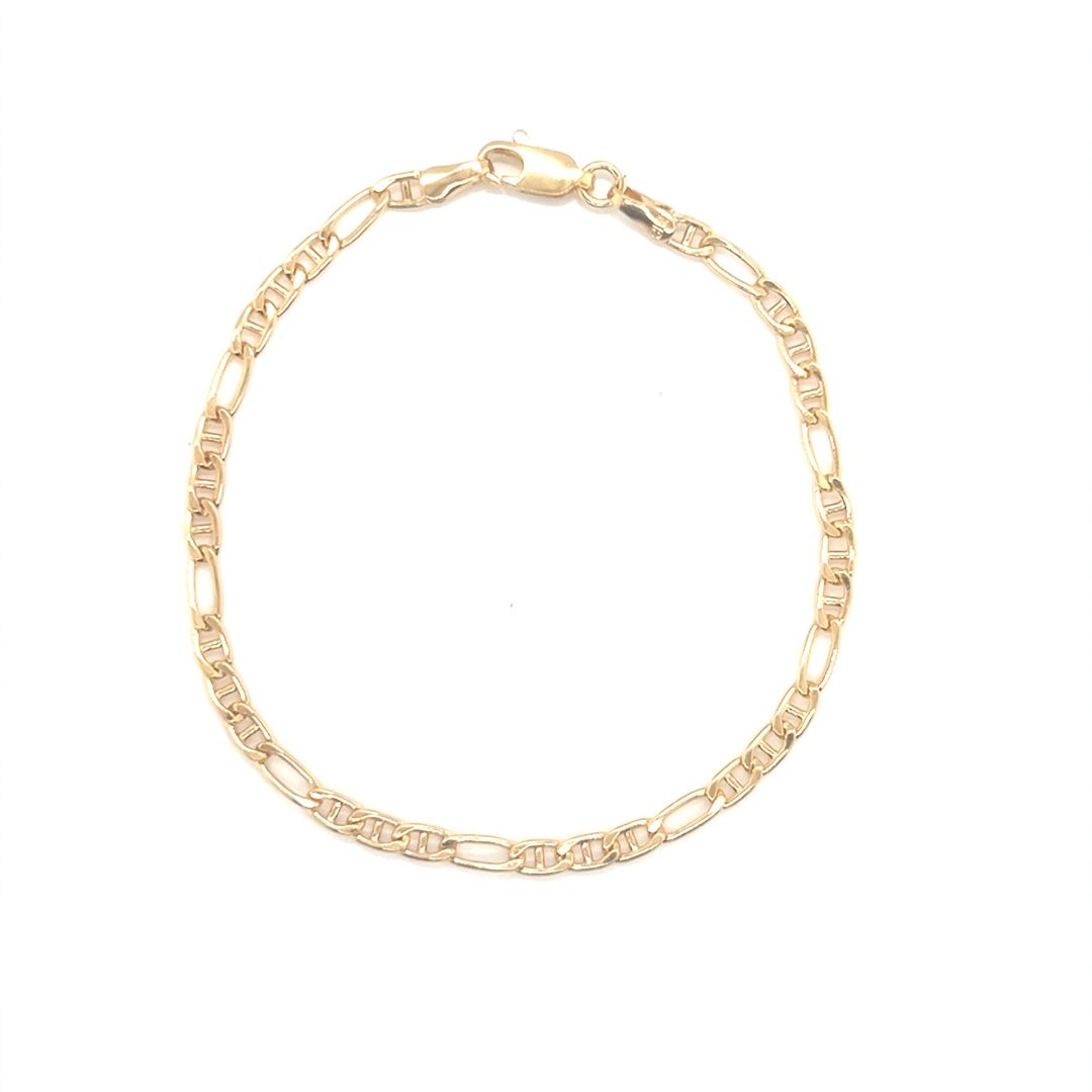 3mm Mariner Link Bracelet - Gold Filled