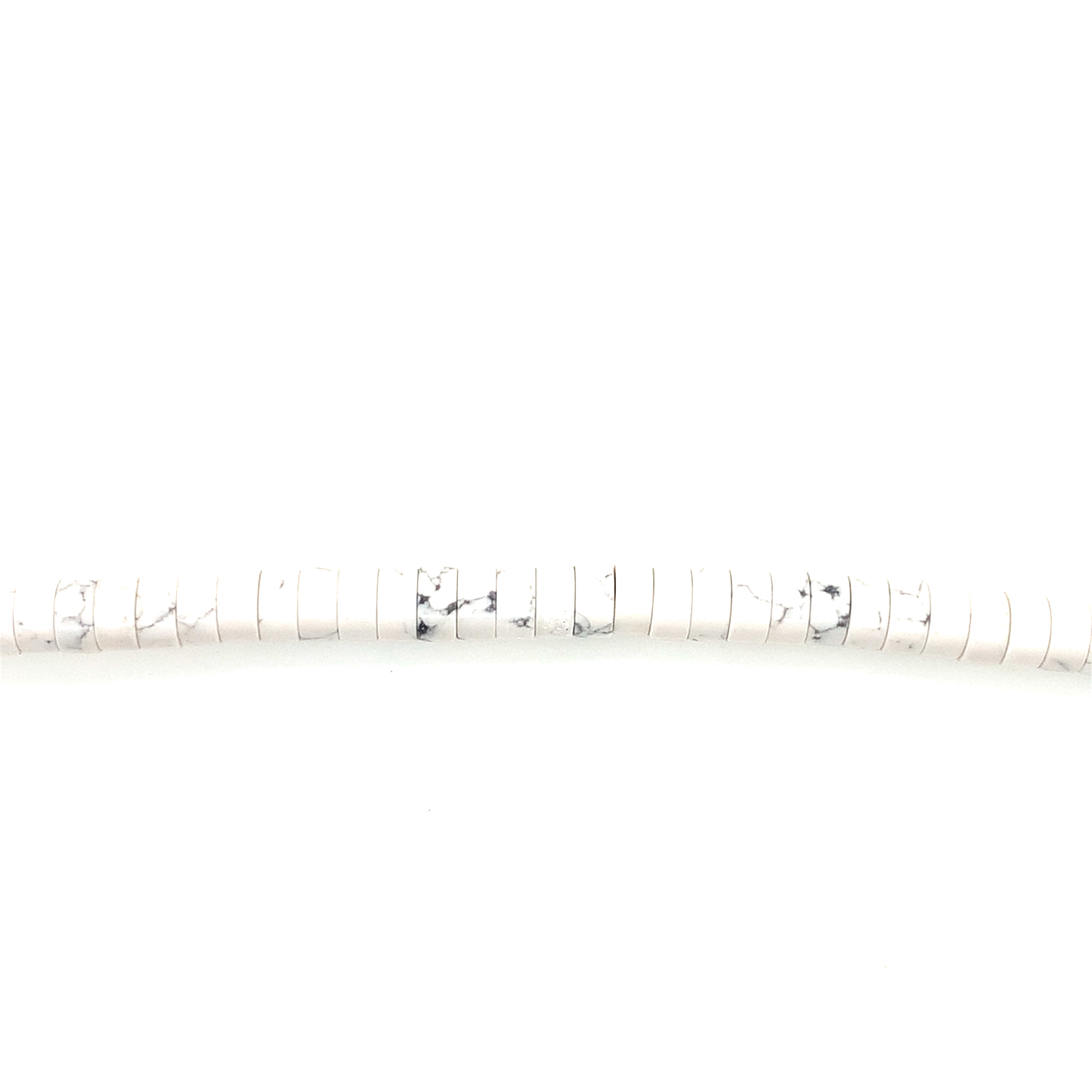 3x6mm White Howlite Tubes