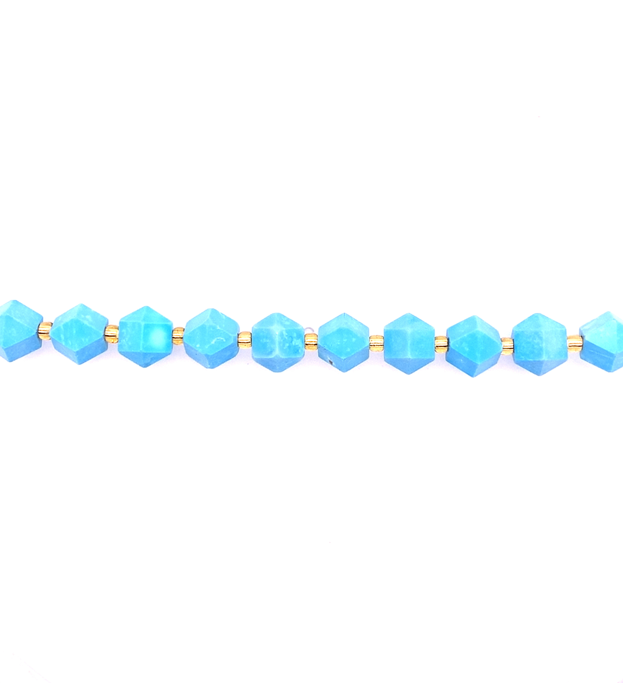 10mm Blue Turquoise Bioyramid Beads