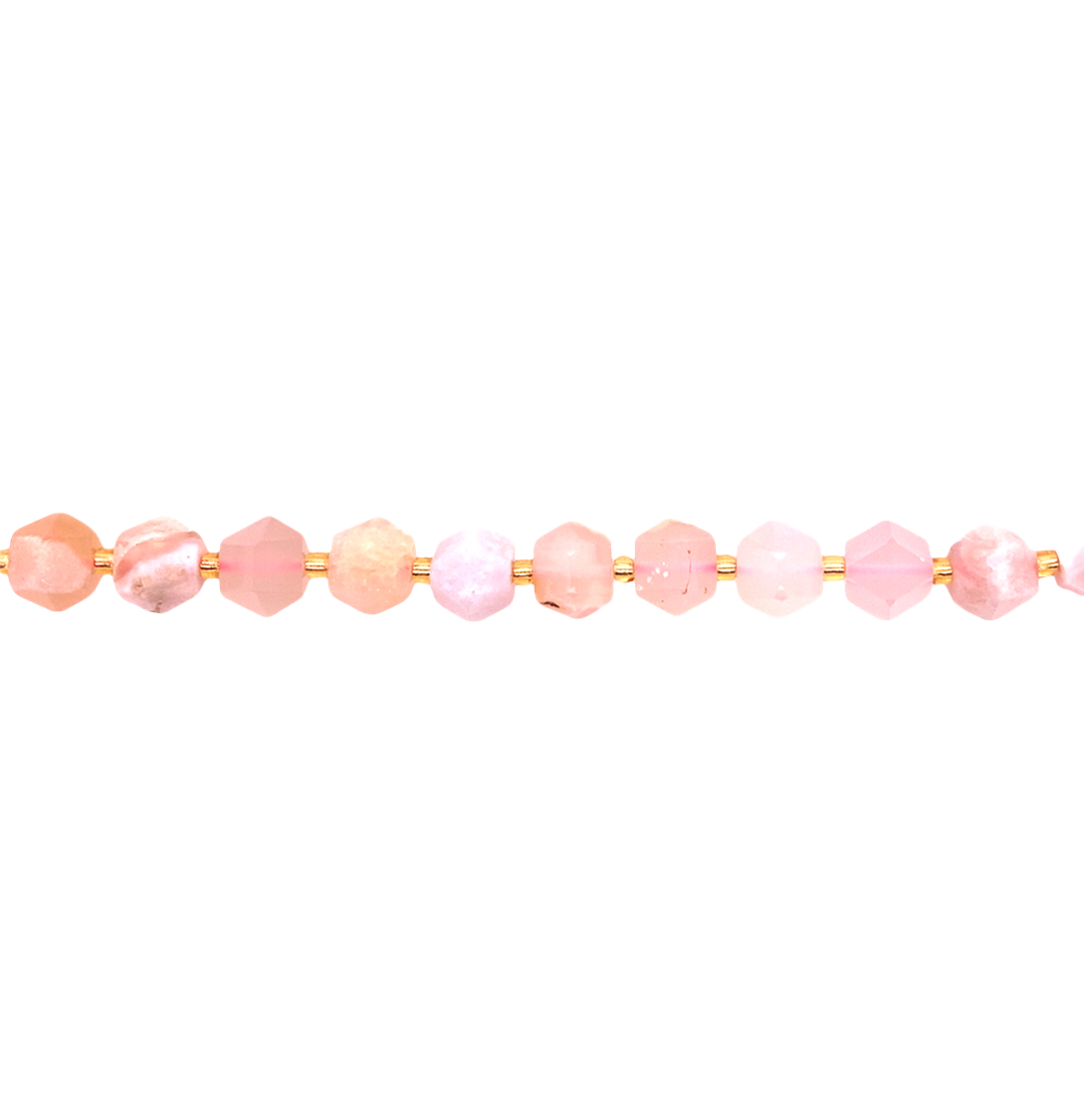 10mm Cherry Blossom Agate Bioyramid Beads