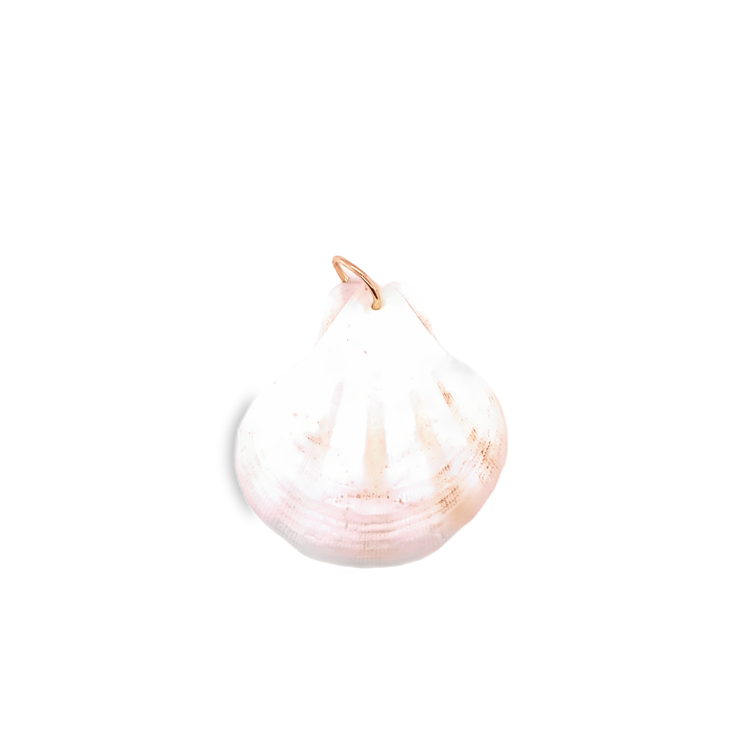 White Shell Charm with Jump Ring