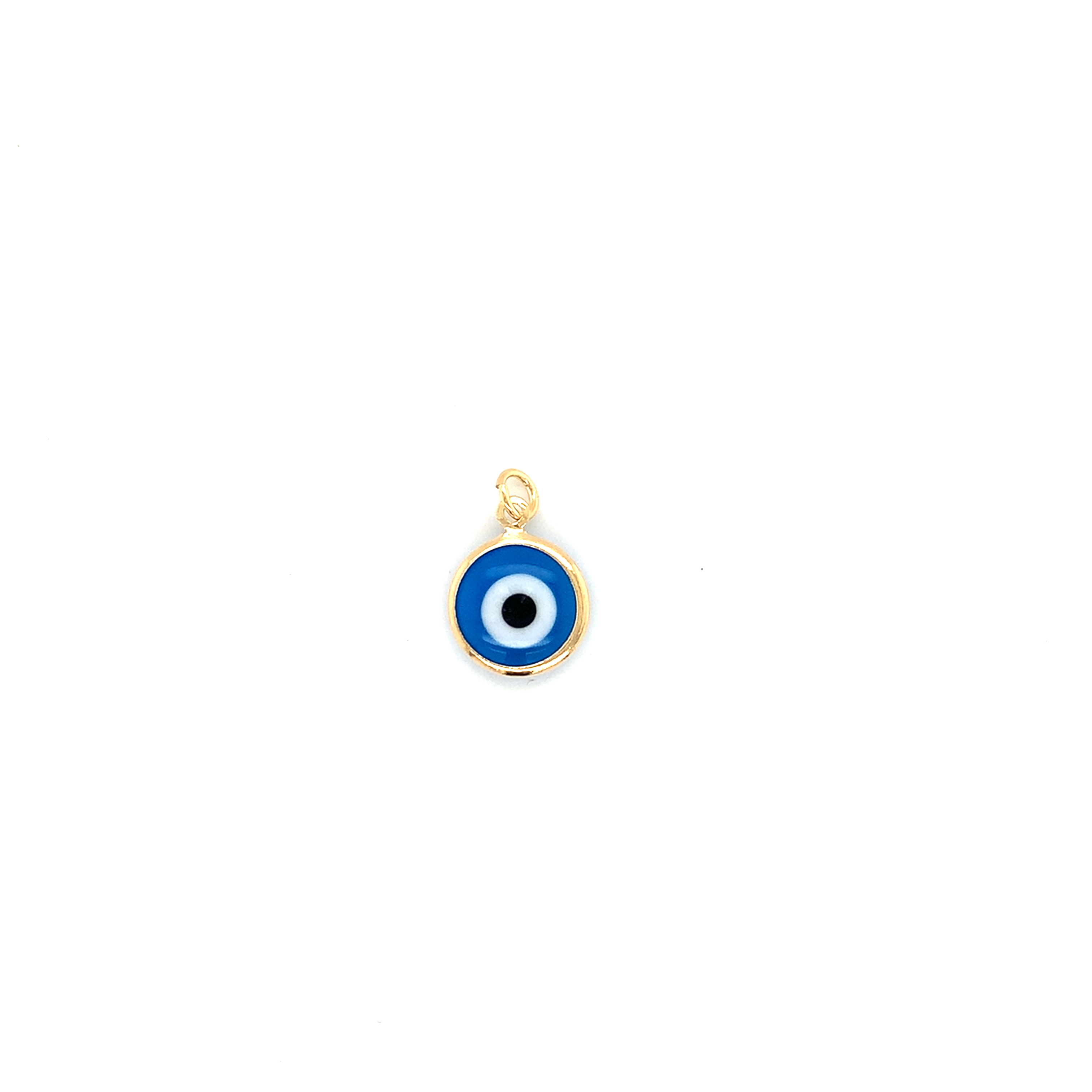 Light Blue Lucky Eye Pendant - Gold Filled