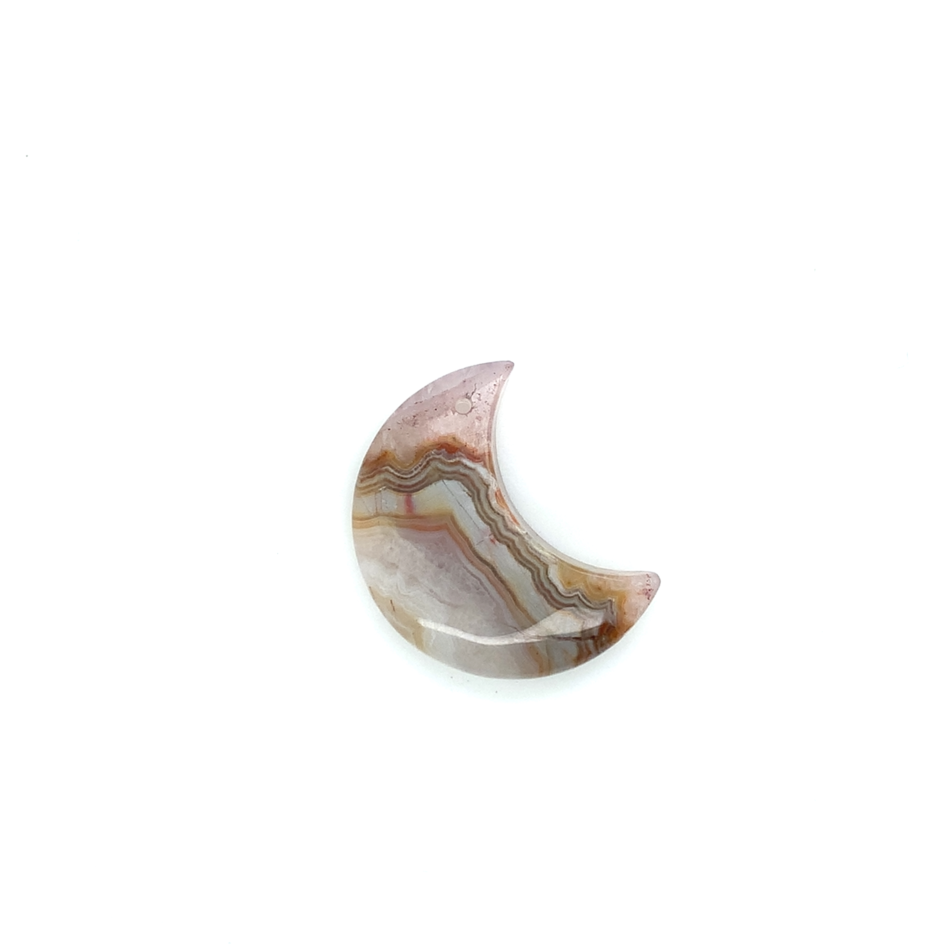 Agate Gemstone Moon Pendant